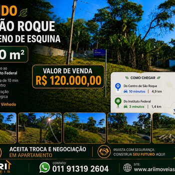 Terreno a venda em São Roque!
