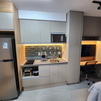 Studio Mobiliado para Locação – 25 m² | Condomínio Uwin Brooklin | Brooklin – São Paulo